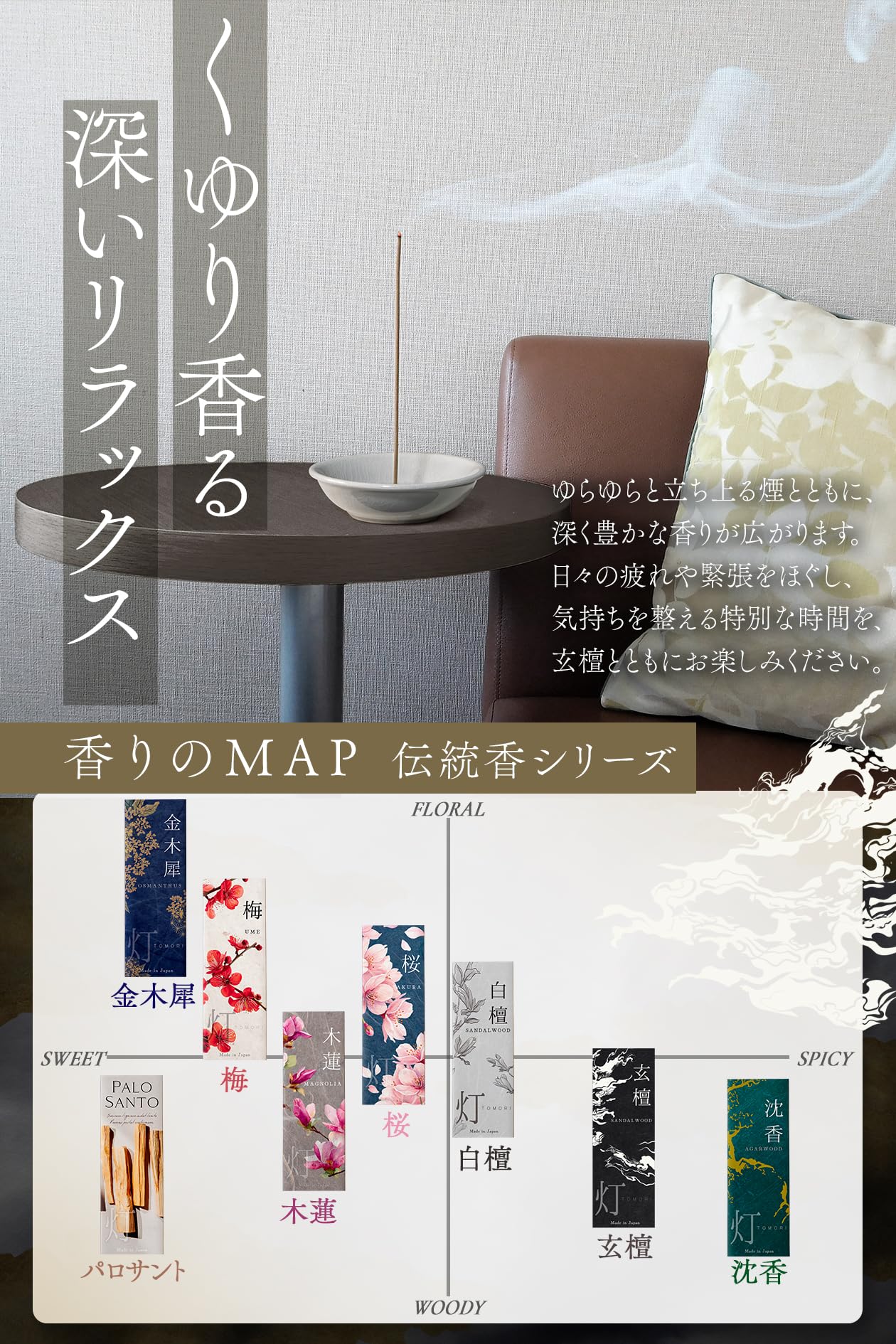 Amazon.co.jp: 【こころ響く荘厳なる深き白檀】お香 白檀 線香 約60本